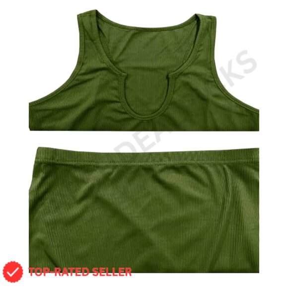 2 Piece Ribbed Knit Bodycon Maxi Dress Long Sleeve V Neck Club Wear - Picture 6 of 7